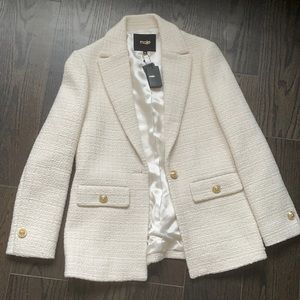 ⛔️SOLD⛔️ Maje White Tweed Blazer